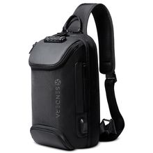 Mochila Crossbody Sendera Antirrobo Impermeable Negra
