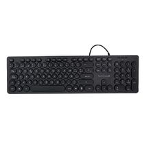 Teclado Alámbrico Techzone Oval Negro