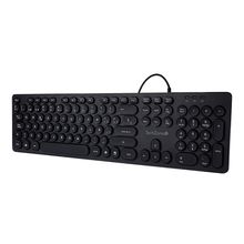 Teclado Alámbrico Techzone Oval Negro