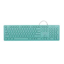 Teclado Alámbrico Techzone Oval Menta