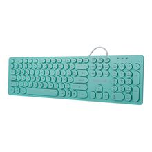 Teclado Alámbrico Techzone Oval Menta