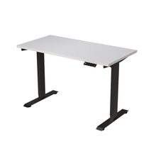 Escritorio de Altura Ajustable Randu Eléctrico Estándar Negro y Blanco