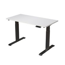 Escritorio de Altura Ajustable Randu Eléctrico Premium Negro y Blanco