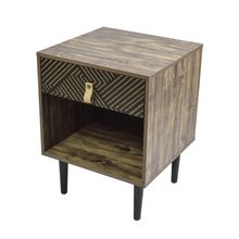 Buró con Cajón y Entrepaño Moon Café y Negro