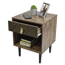 Buró con Cajón y Entrepaño Moon Café y Negro