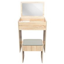Tocador con Banco Minimalista Osaka Estilo Madera Roble