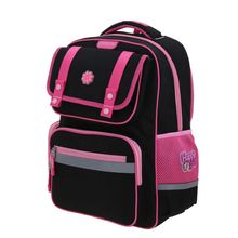Mochila Chenson Happy Girl Strong Grande Negro Fucsia
