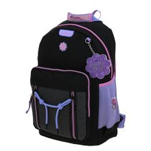 Mochila Chenson Happy Girl Tarlait Grande Negra Morada