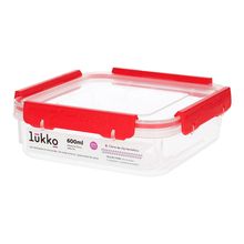 Hermético Lukko Cuadrado 600ml Varios Colores 1pza
