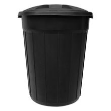 Bote de Basura con Tapa Plastic Trends Negro 70 Lt