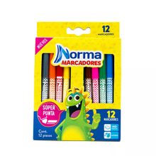 Plumones Lavables Norma Super Punta 12 piezas