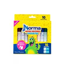 Marcadores Lavables Norma Gigantes 10 piezas