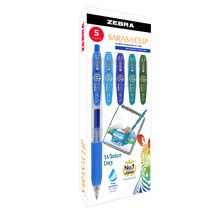 Bóligrafos de Gel Zebra Sarasa Clip Winter Day Punto Mediano 5 piezas