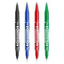 Marcador Permanente Zebra Mckie Básicos Doble Punta 4 piezas