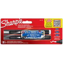 Marcadores Sharpie Acrílico Punta Bala Blanco y Negro 2 piezas