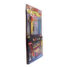 Combo Lápices de Colores Vividel y Juego Geométrico Flexy Vinci
