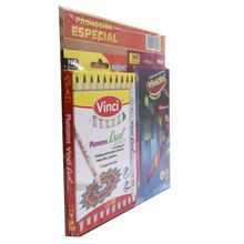 Combo Plumones Dual Point y Lápices de Colores Vividel Doble Color Vinci