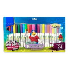Plumones Azor Aquarelo Junior 24 piezas