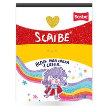 Bloc de Hojas Blancas Tamaño Esquela Scribe Super Girl Engomado 80 hojas
