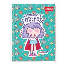 Cuaderno Profesional Cuadro Chico Scribe Super Girl 90 hojas