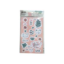 Stickers Stuk Cats Flores y Gatos 2 hojas
