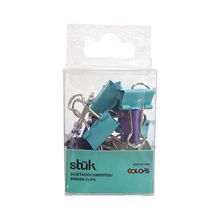 Sujetadocumentos Stuk Colors 19mm 12piezas