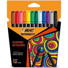 Plumones Bic Intensity Premium Punto Fino 12 piezas