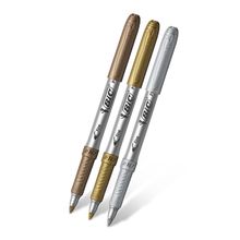 Marcadores Permanentes Bic Metálicos Punto Fino 3 piezas