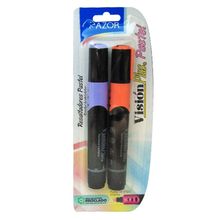 Marcatextos Azor Punta Cincel Vision Plus Pastel Varios Colores 2 piezas