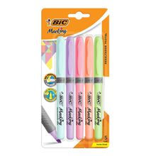 Marcatextos Punta Cincel Bic Making Pastel Punta Cincel 5 piezas