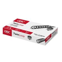 Arillo Metálico Acco GBC Cerlox Twin Loop Negro 7/16" 20 piezas