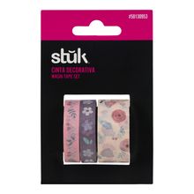 Cintas Washi Stuk Flores 3 piezas