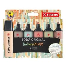 Marcatextos Stabilo Boss Original Nature 6 piezas