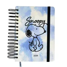 Agenda Diaria 2026 Mooving Snoopy 14x20cm