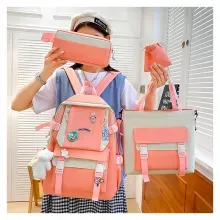 Mochila y Accesorios Aoku Luck Rosa 4pzs