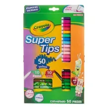 Set de Plumones Super Tips Crayola | Lavables | 30 Pzas + 10 Pastel + 10 Aroma