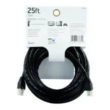 Cable de red GE Ethernet | Cat 5e | 25 Pies | Negro | Alta Velocidad