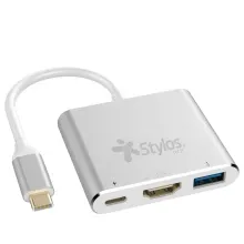 HUB Multipuertos USB-C Stylos | 3 Puertos | Conexión Eficiente