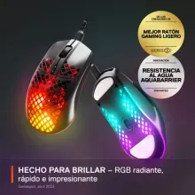 Mouse Alámbrico SteelSeries Aerox 3 Onyx Negro