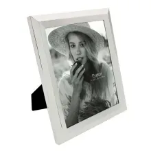 Portarretratos Fiorum Hierro Liso 8x10 Plateado