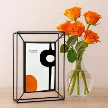 Portarretrato Fiorum Metal 5x7 Negro