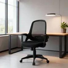Silla Básica de Oficina Braga Ergonómica Negra