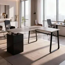 Escritorio en L Nova Negro