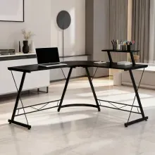 Escritorio en L Laos Negro