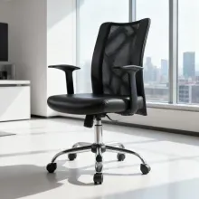 Silla de Oficina Stuk Ergonómica Charlotte Negra