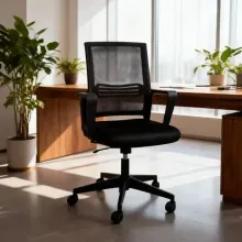 Silla de Oficina Stuk Melbourne Ergonómica Negra