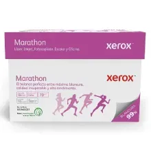 Caja de Papel Tamaño Carta Xerox Marathon 99% Blancura 5000 hojas