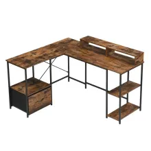 Escritorio en L Copenhague | Amplio | Nogal