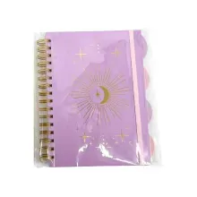 Cuaderno profesional lila con 76 hojas | Con elástico