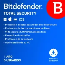 Antivirus Bitdefender Total Security Multidispositivo | Licencia Digital